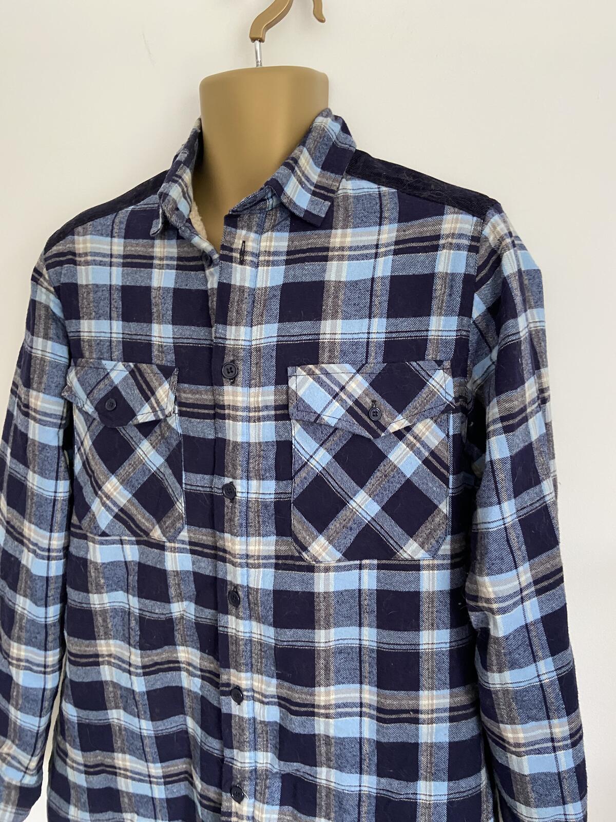 Cotton Traders Checked Fleece-Lined Overshirt - Size M