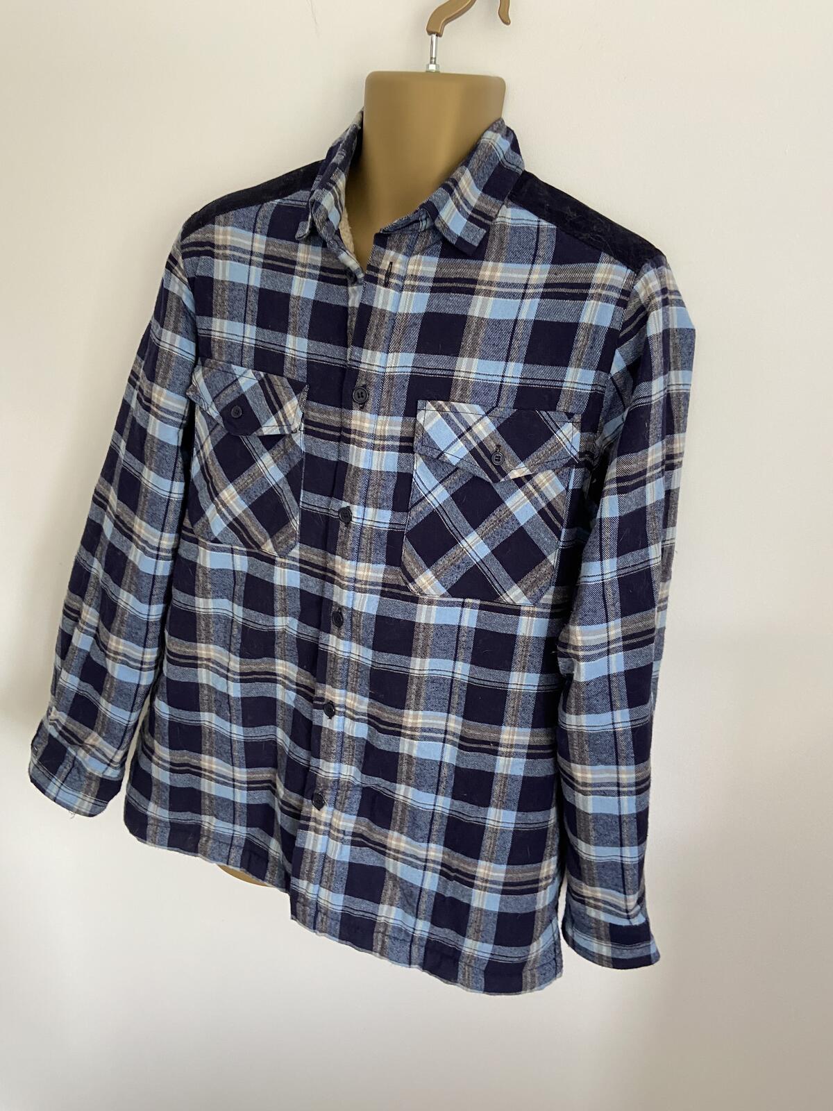 Cotton Traders Checked Fleece-Lined Overshirt - Size M