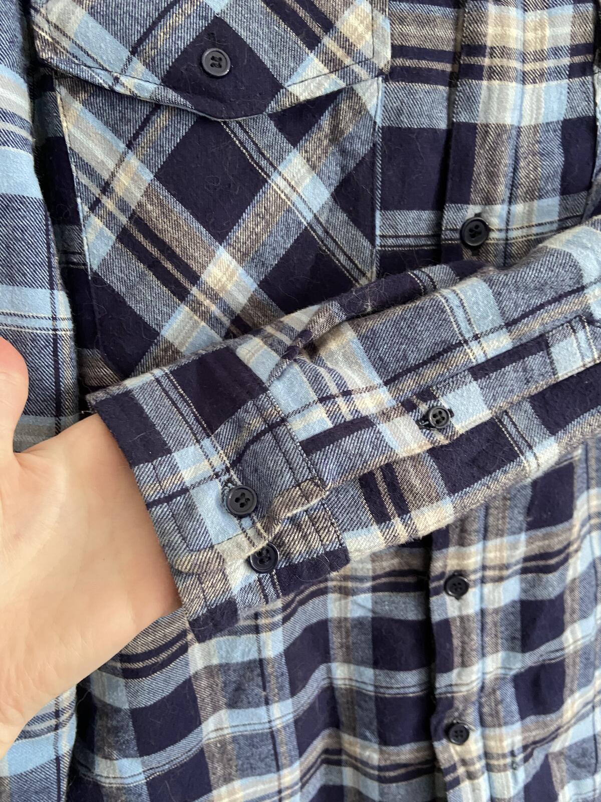 Cotton Traders Checked Fleece-Lined Overshirt - Size M