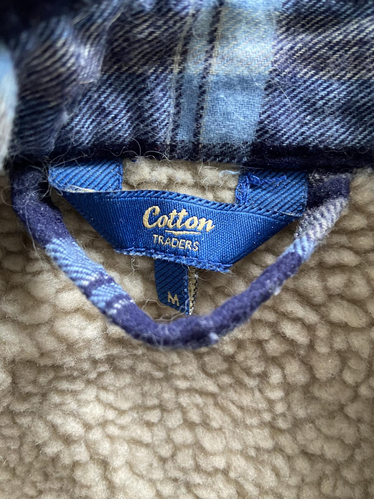 Cotton Traders Checked Fleece-Lined Overshirt - Size M