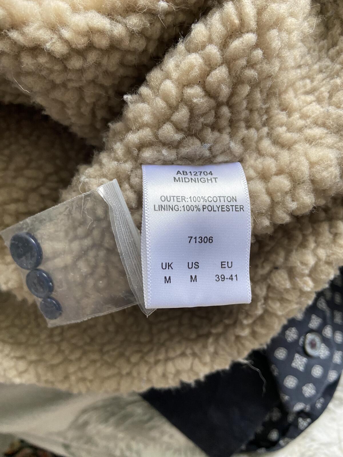 Cotton Traders Checked Fleece-Lined Overshirt - Size M
