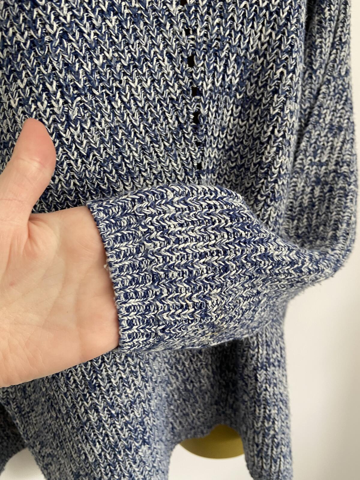 F&F Blue and White Chunky Knit Jumper - Size 16