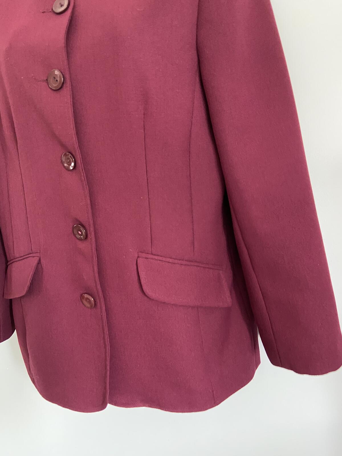 Debenhams Raspberry Collarless Blazer Jacket - Size 12