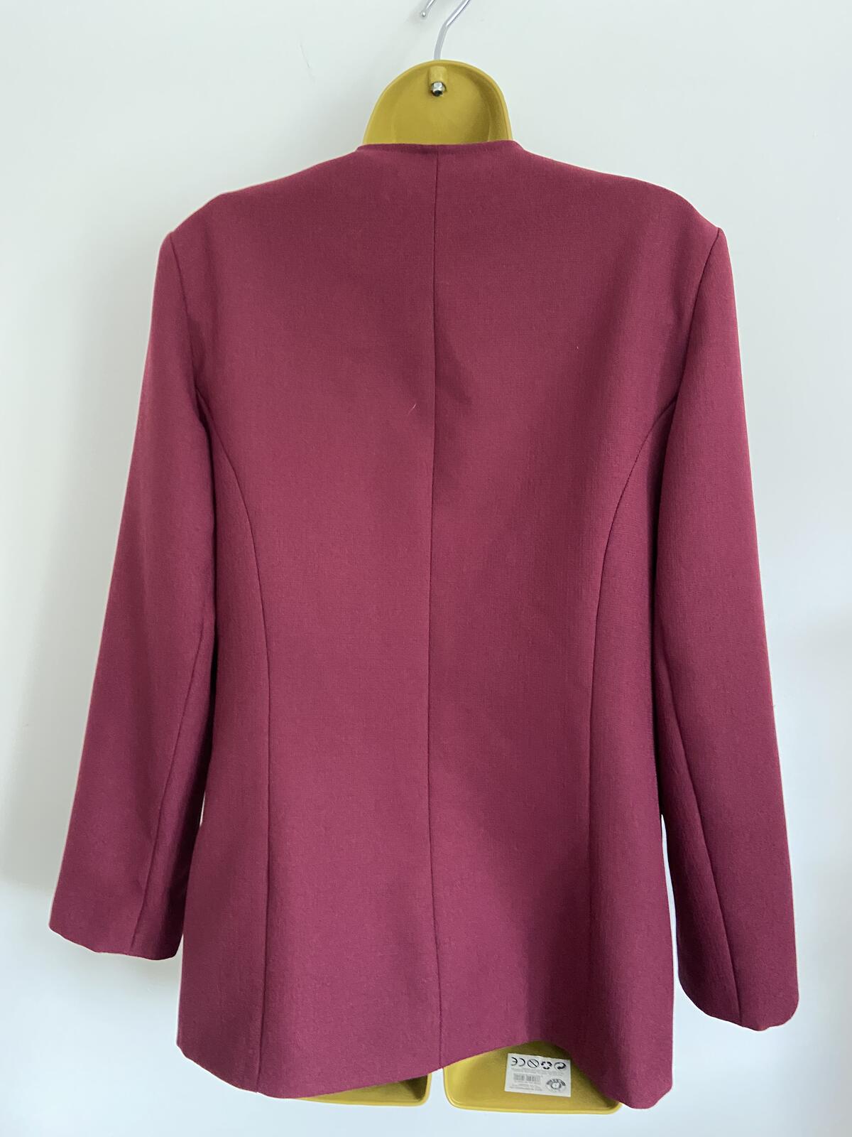 Debenhams Raspberry Collarless Blazer Jacket - Size 12