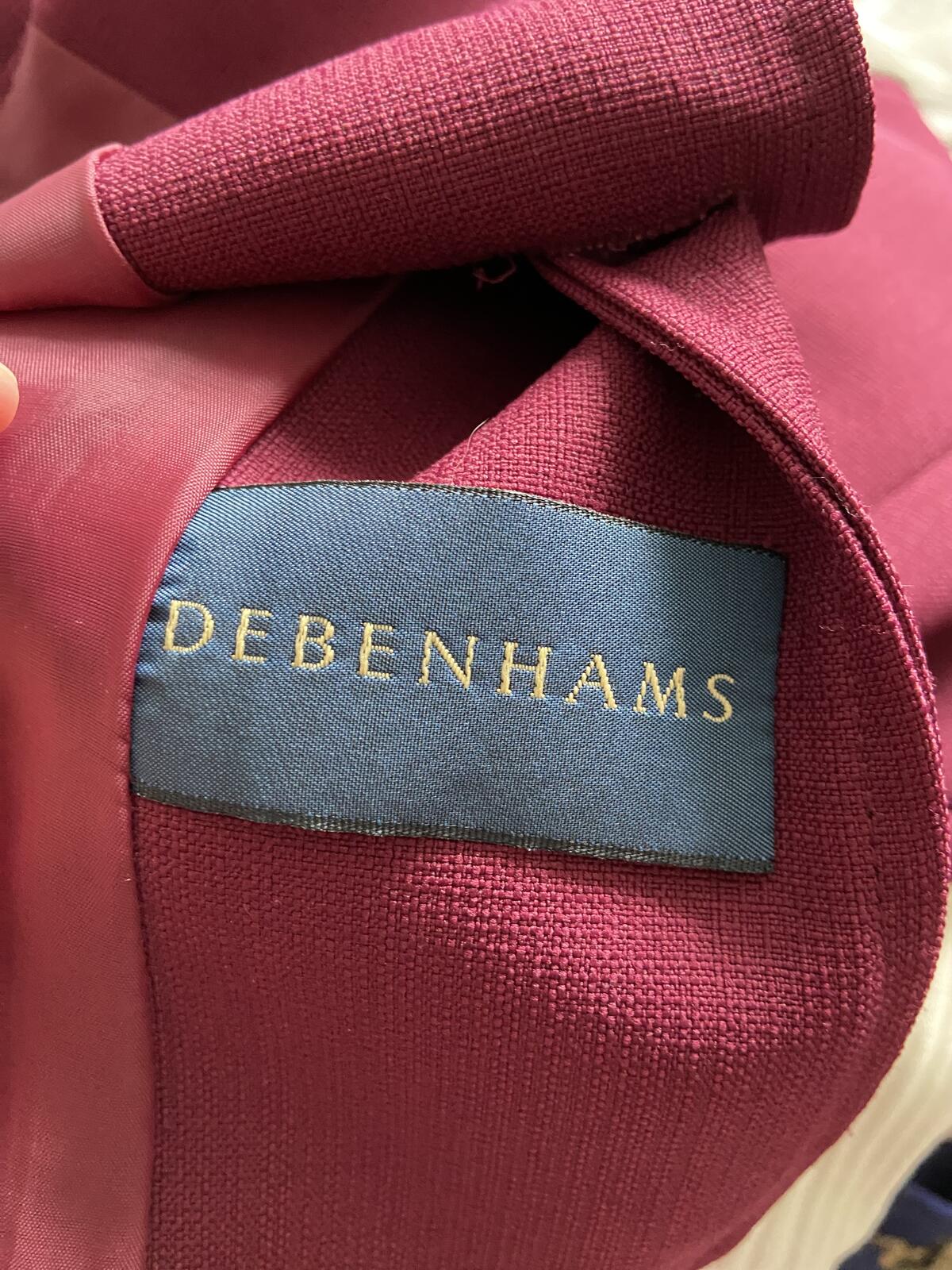 Debenhams Raspberry Collarless Blazer Jacket - Size 12