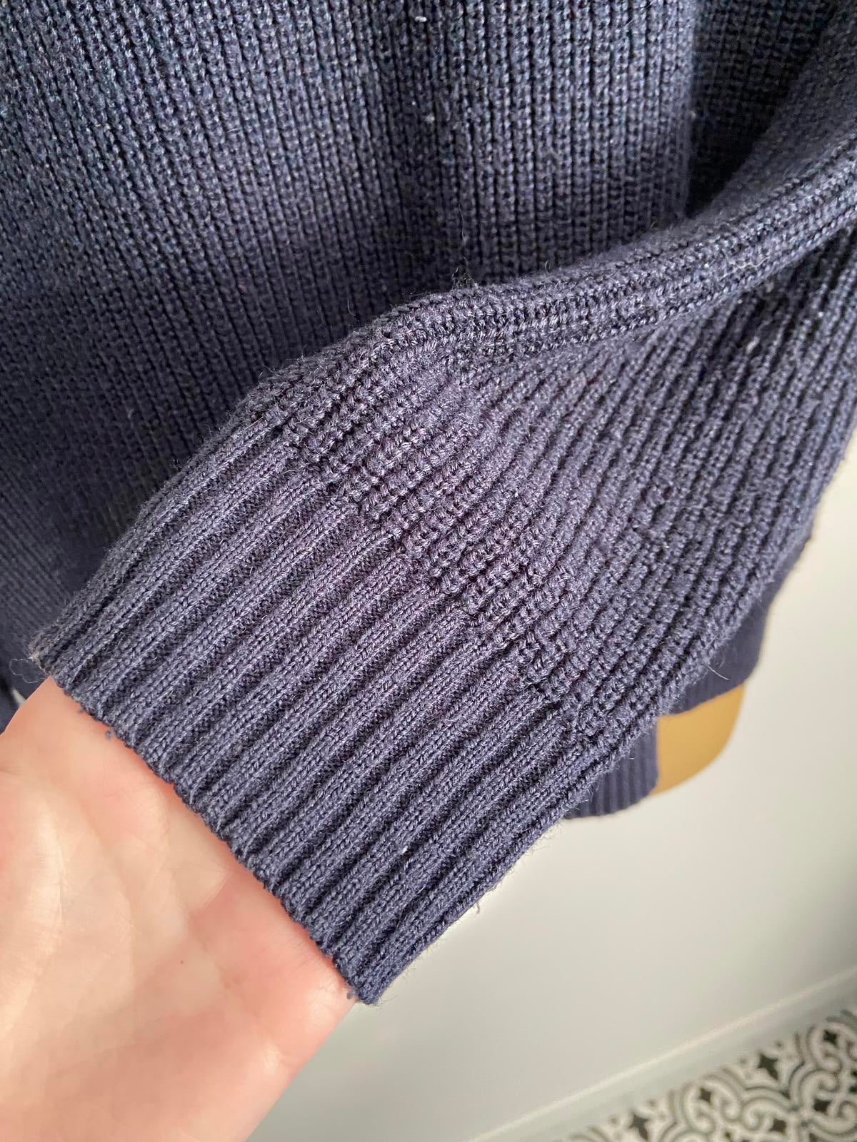 George Size Large Navy Blue Textured Knit Jumper Casual Outfitters Wool Blend