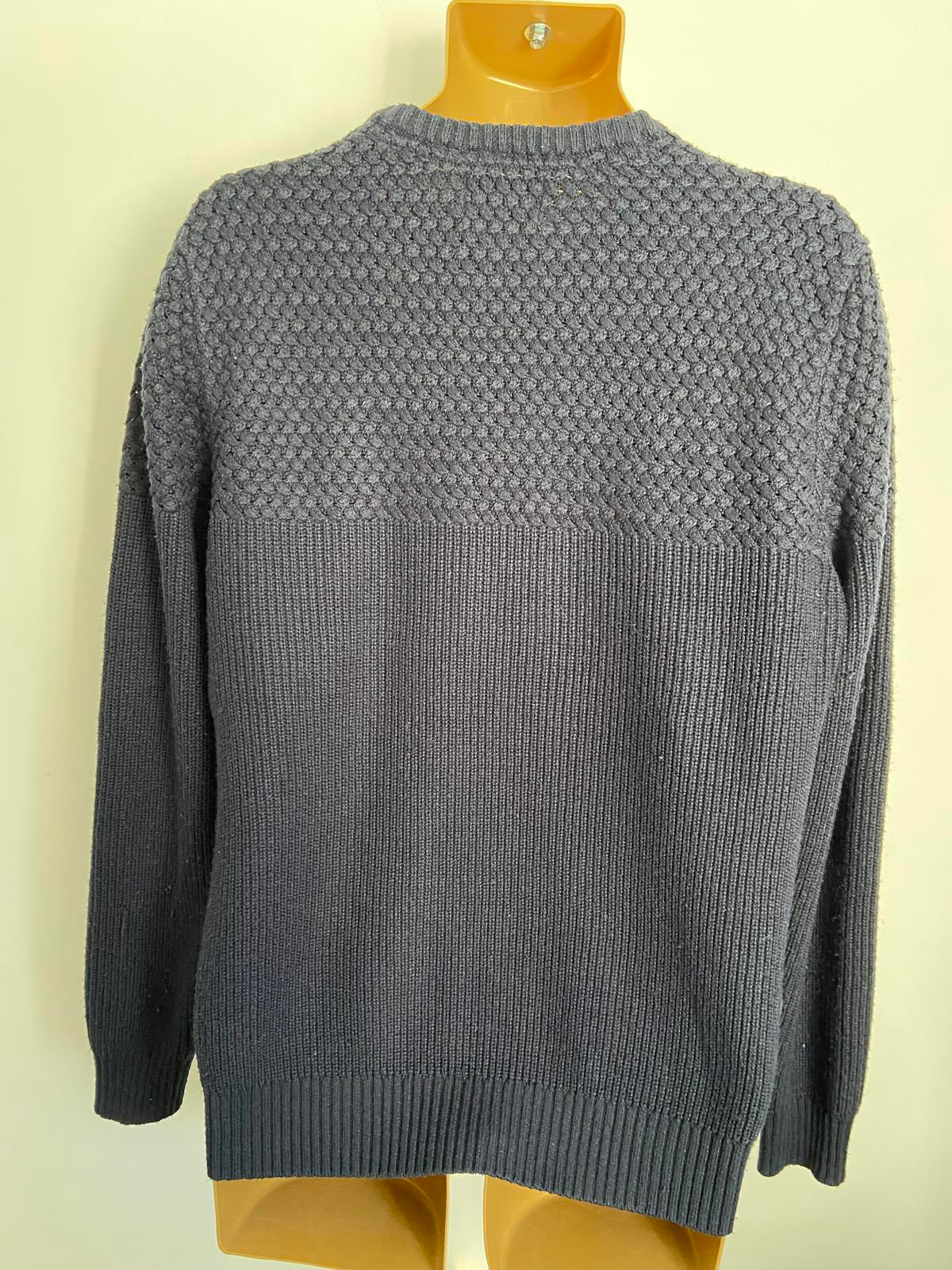 George Size Large Navy Blue Textured Knit Jumper Casual Outfitters Wool Blend