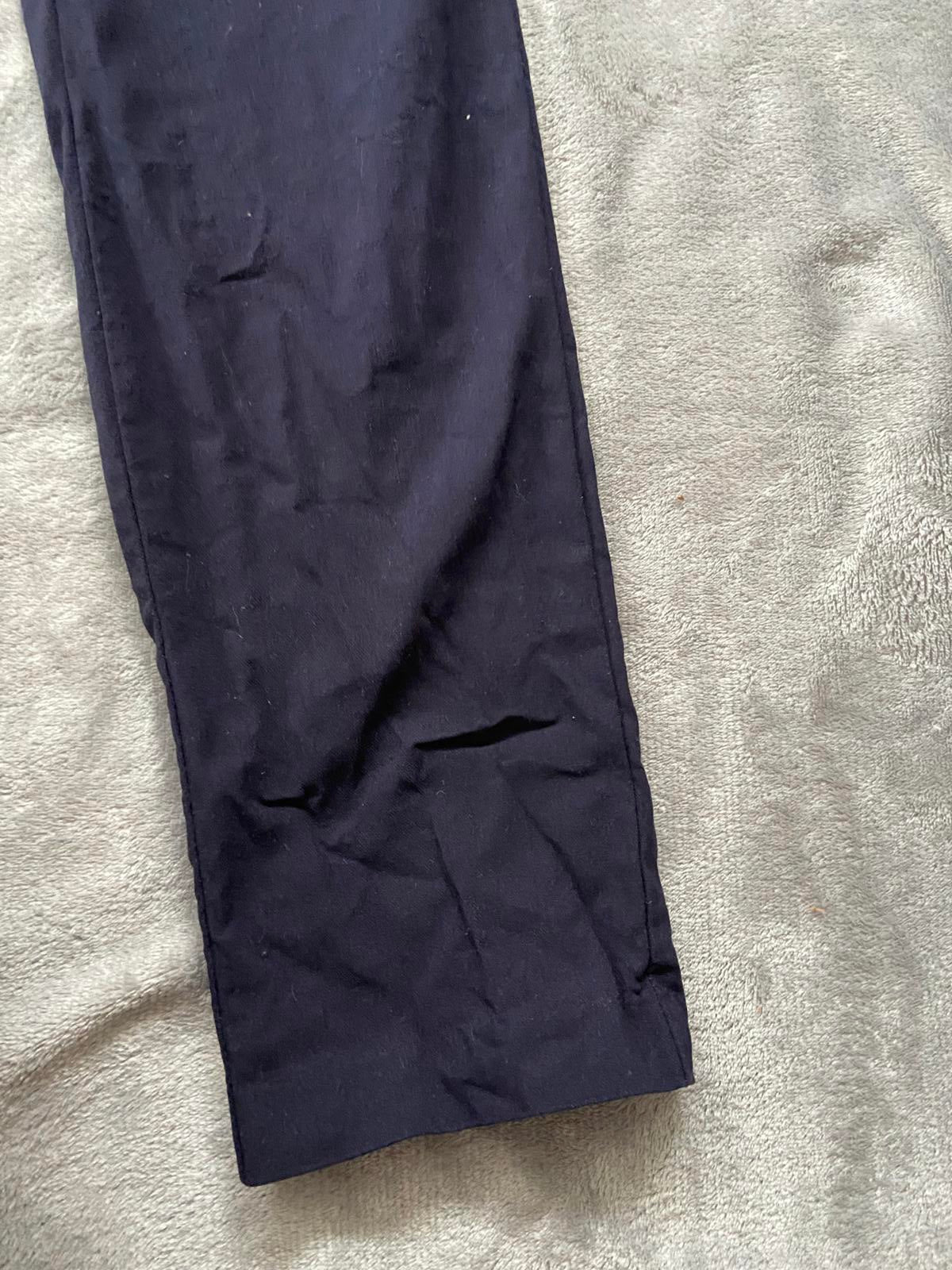 F&F Size 12 Regular Black/ Navy Slim Leg Stretch Trousers Pockets Smart Casual