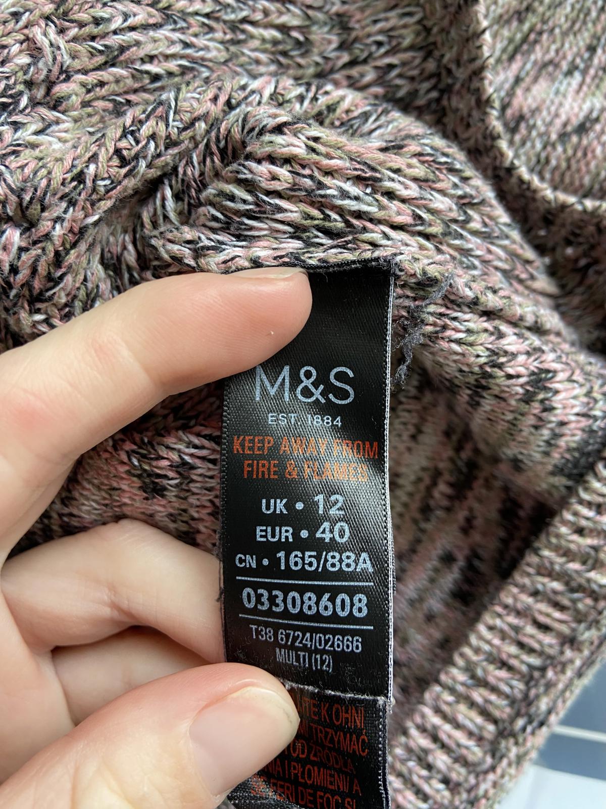 Per Una, M&S Multi-Colour Knit Sweater - Tassels/Fringe Detail, Size 12