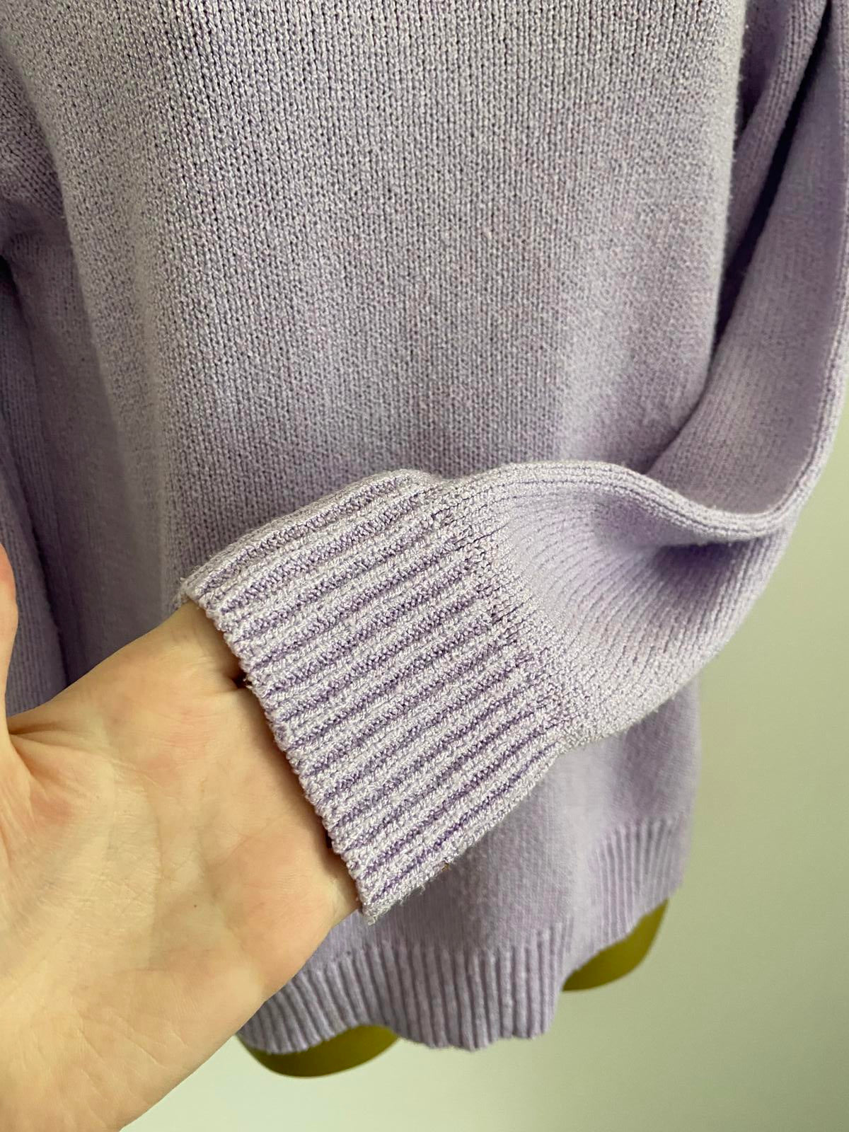 Berkertex Size 10-12 Lilac Purple Knitted Jumper Crew Neck P2P 50cm Pastel