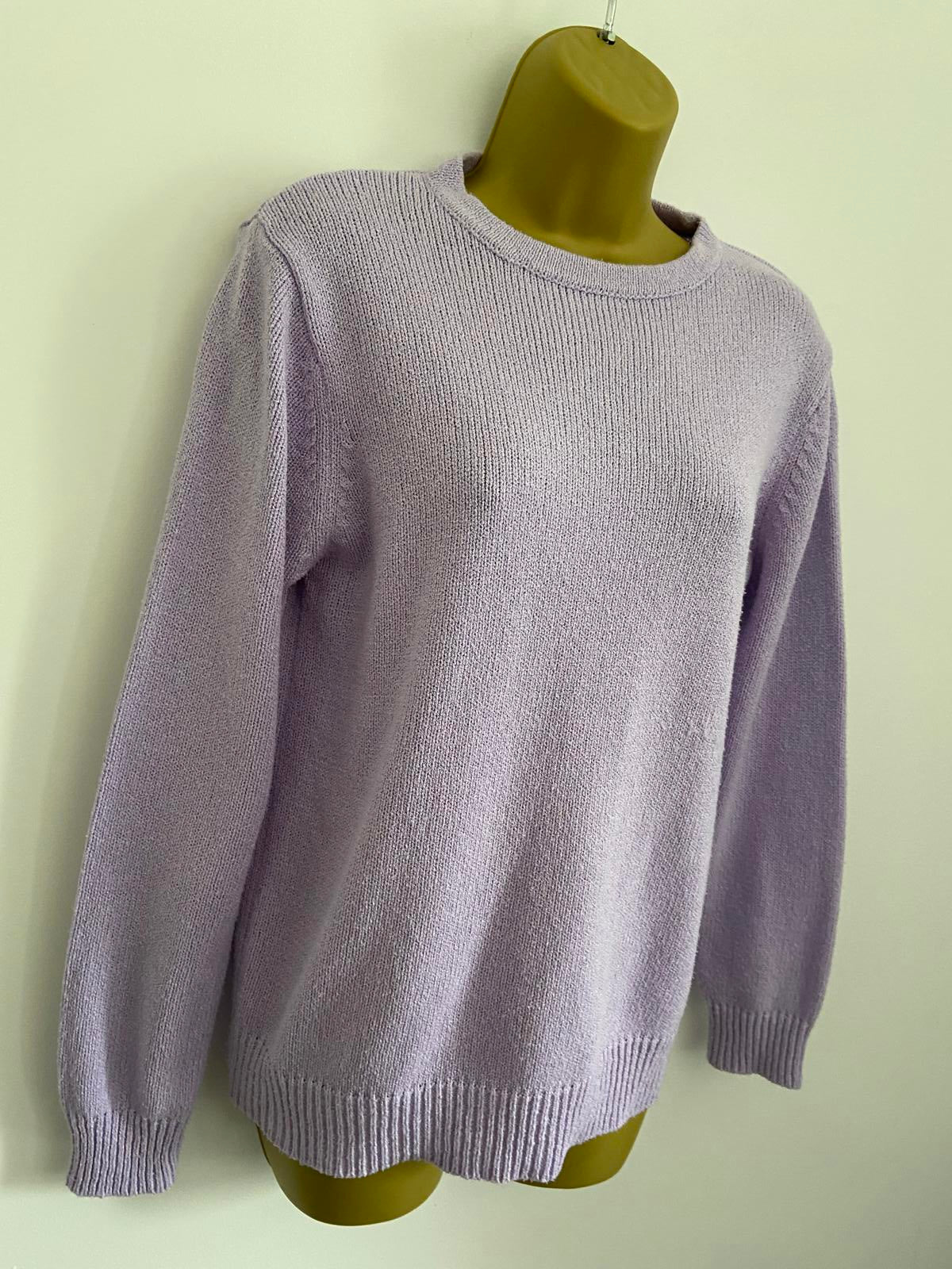Berkertex Size 10-12 Lilac Purple Knitted Jumper Crew Neck P2P 50cm Pastel