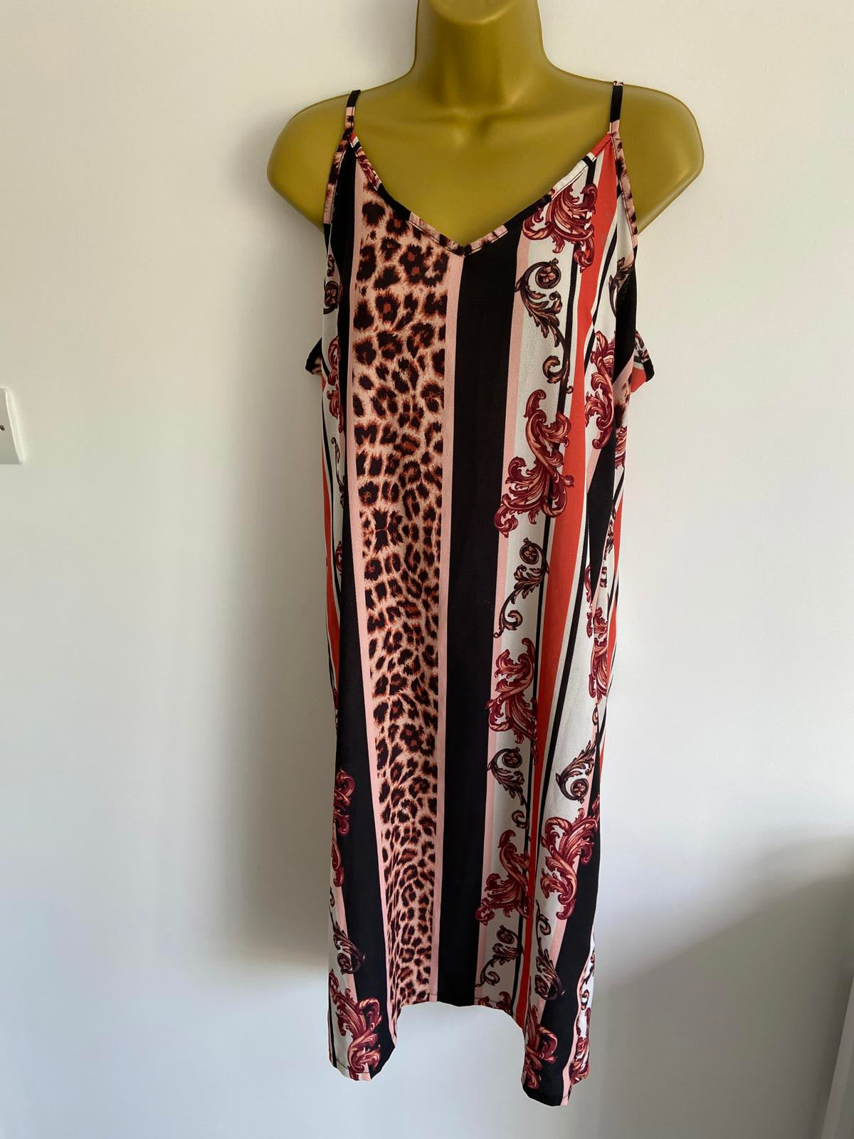 Boohoo Size 12 Strappy V-Neck Dress
