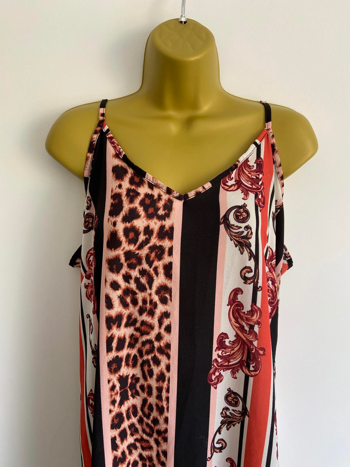 Boohoo Size 12 Strappy V-Neck Dress