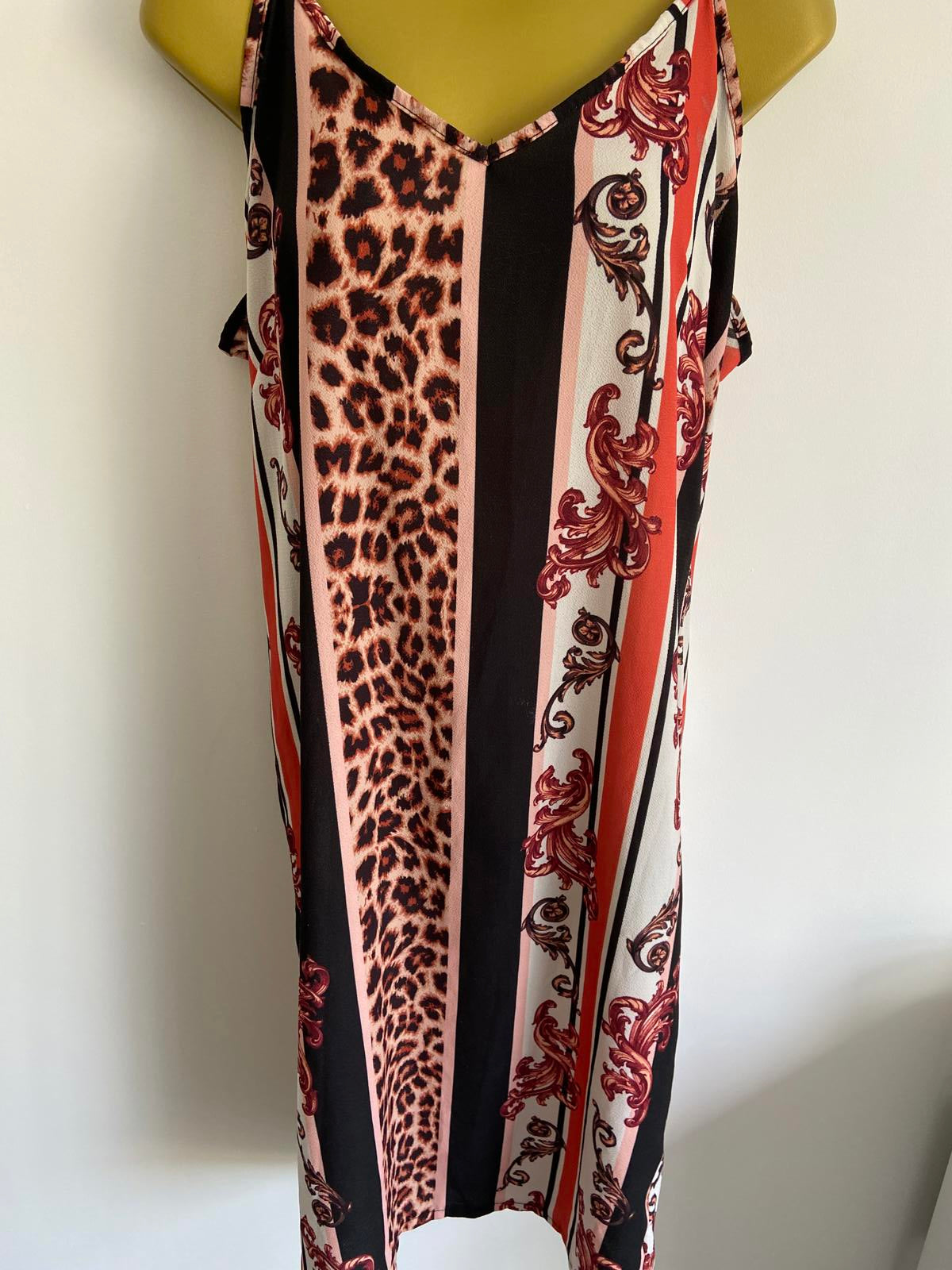 Boohoo Size 12 Strappy V-Neck Dress