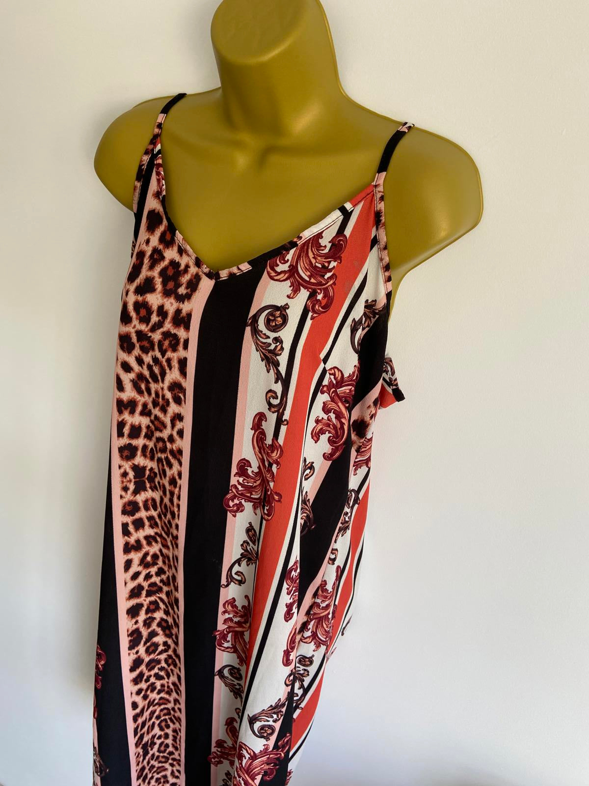 Boohoo Size 12 Strappy V-Neck Dress
