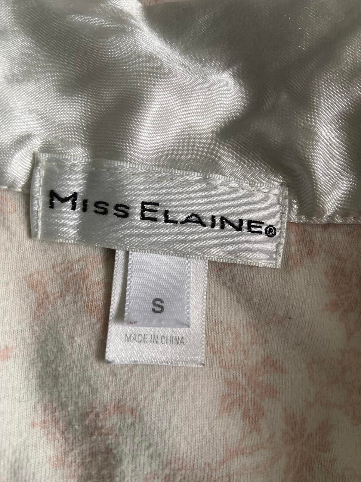 Miss Elaine Size Small Pink Floral 100% Cotton Nightdress Button Front Lined