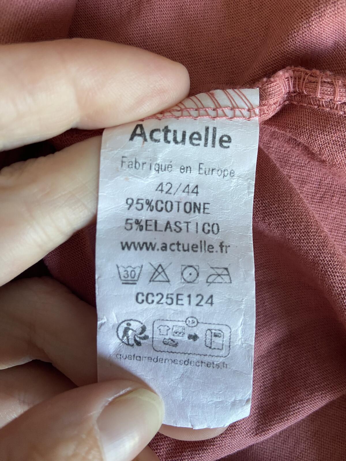 Actuelle White Cotton T-Shirt with Embroidered Mesh Sleeves - Size 14/16