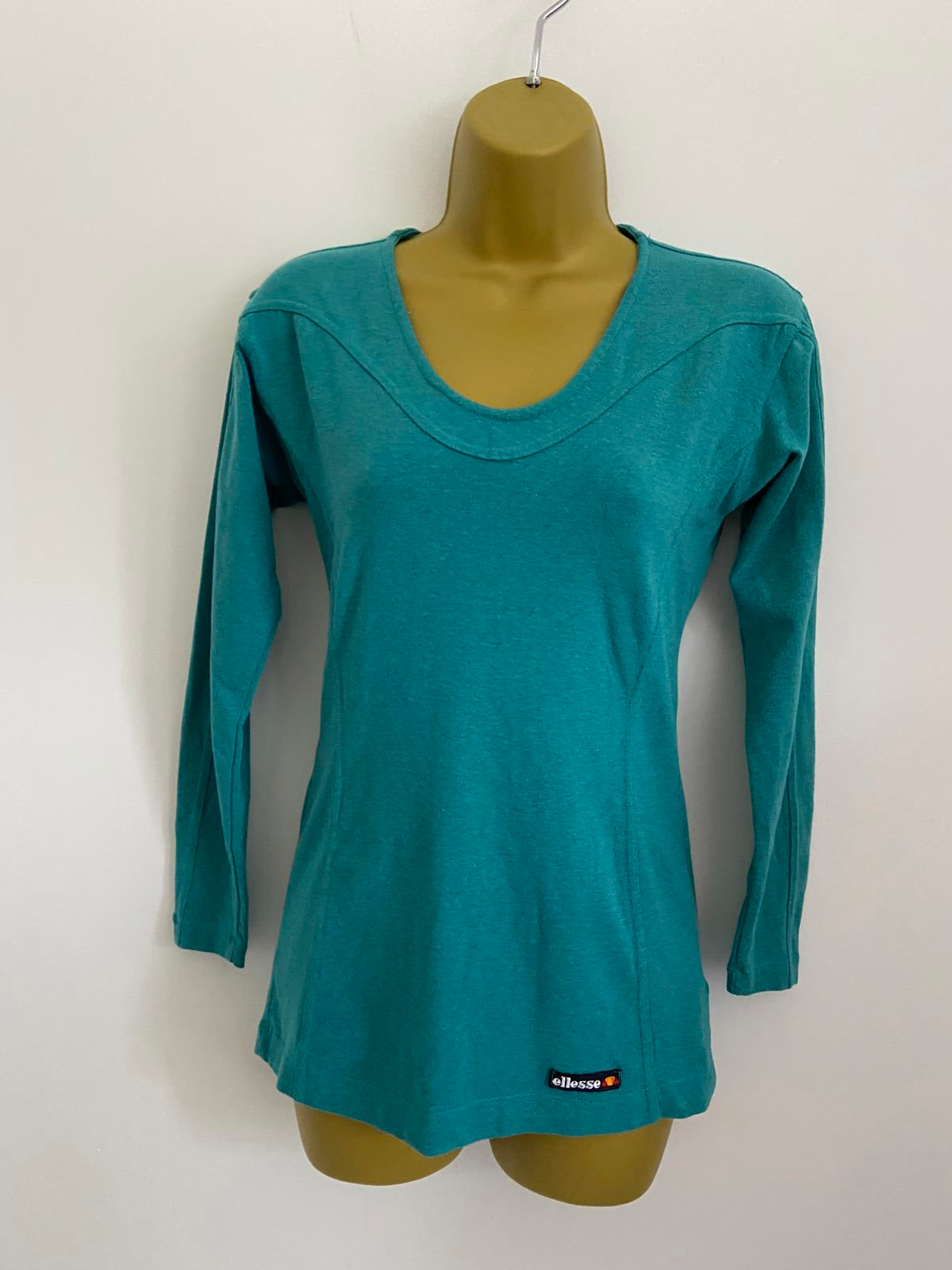 Ellesse Size 46 Turquoise Long Sleeve Top UK 8-10 Sportswear