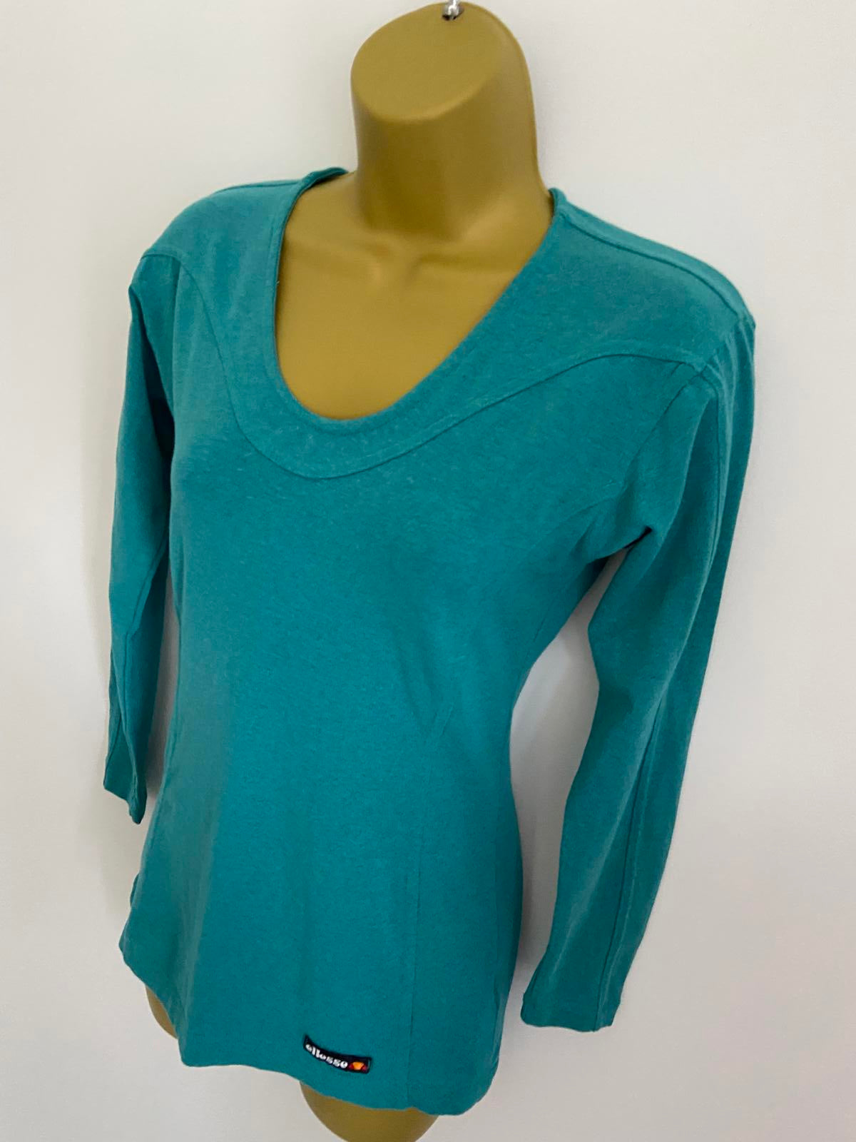 Ellesse Size 46 Turquoise Long Sleeve Top UK 8-10 Sportswear