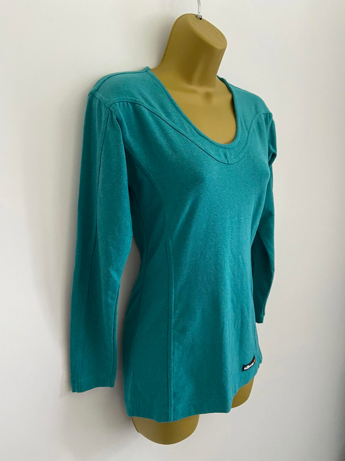 Ellesse Size 46 Turquoise Long Sleeve Top UK 8-10 Sportswear