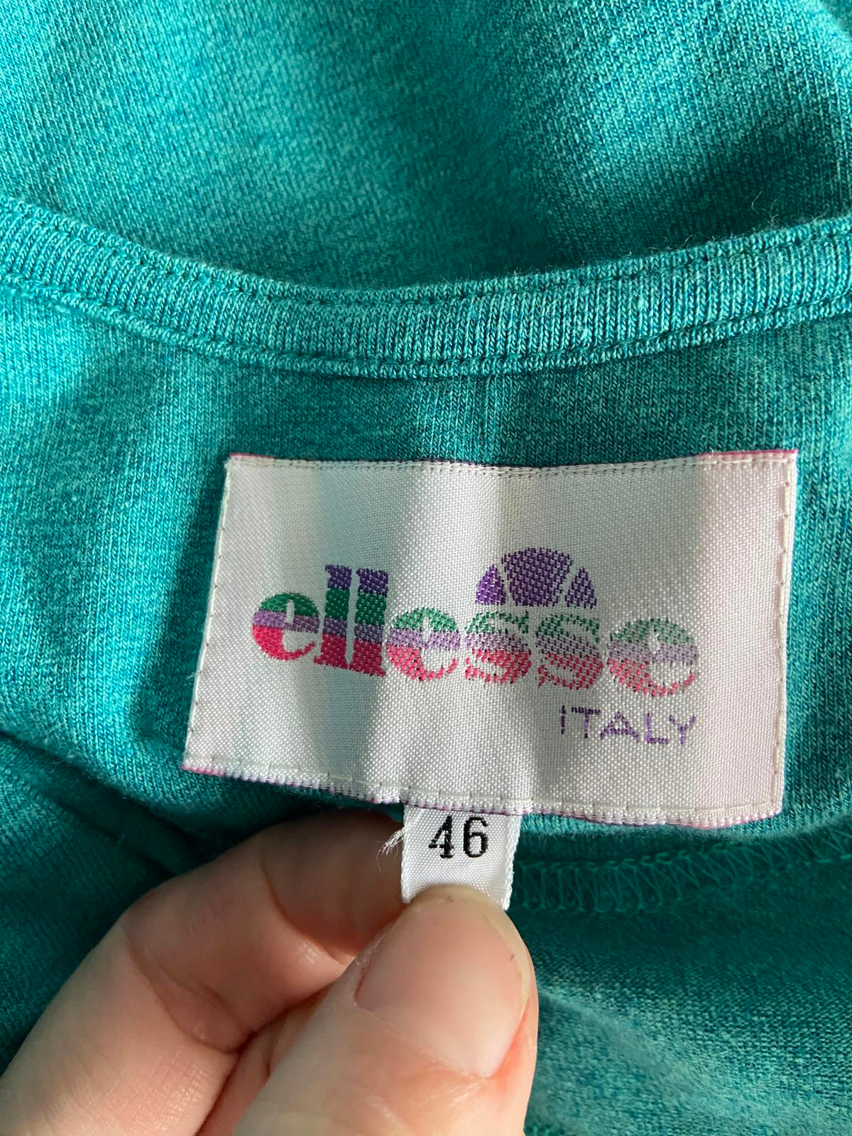 Ellesse Size 46 Turquoise Long Sleeve Top UK 8-10 Sportswear