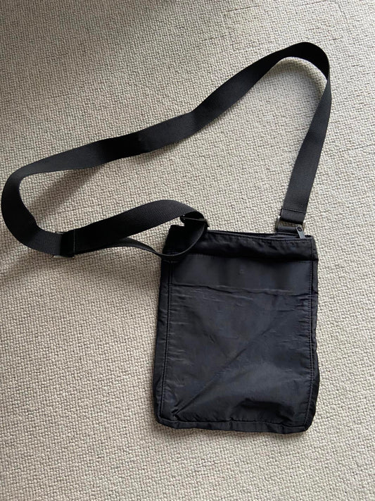 Black Fabric Crossover / Messenger Bag - Adjustable Strap