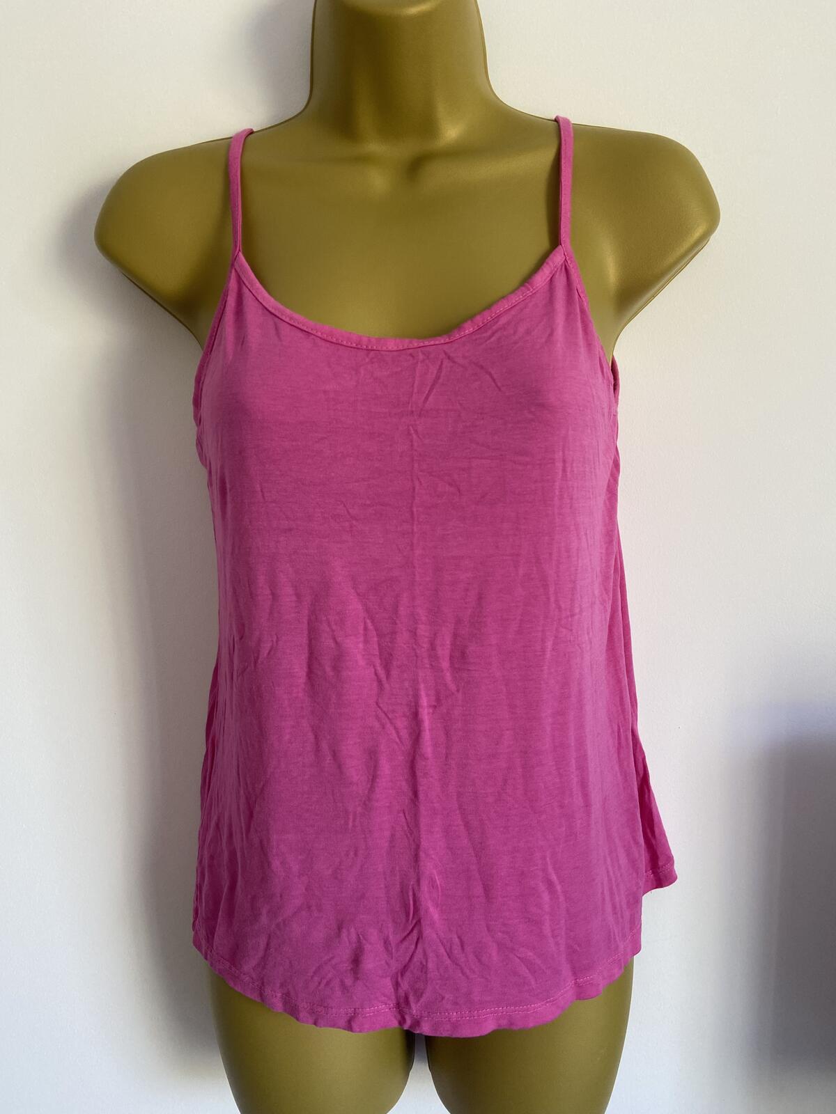 Pink Super Soft Strappy Cami Vest Top - Size Small