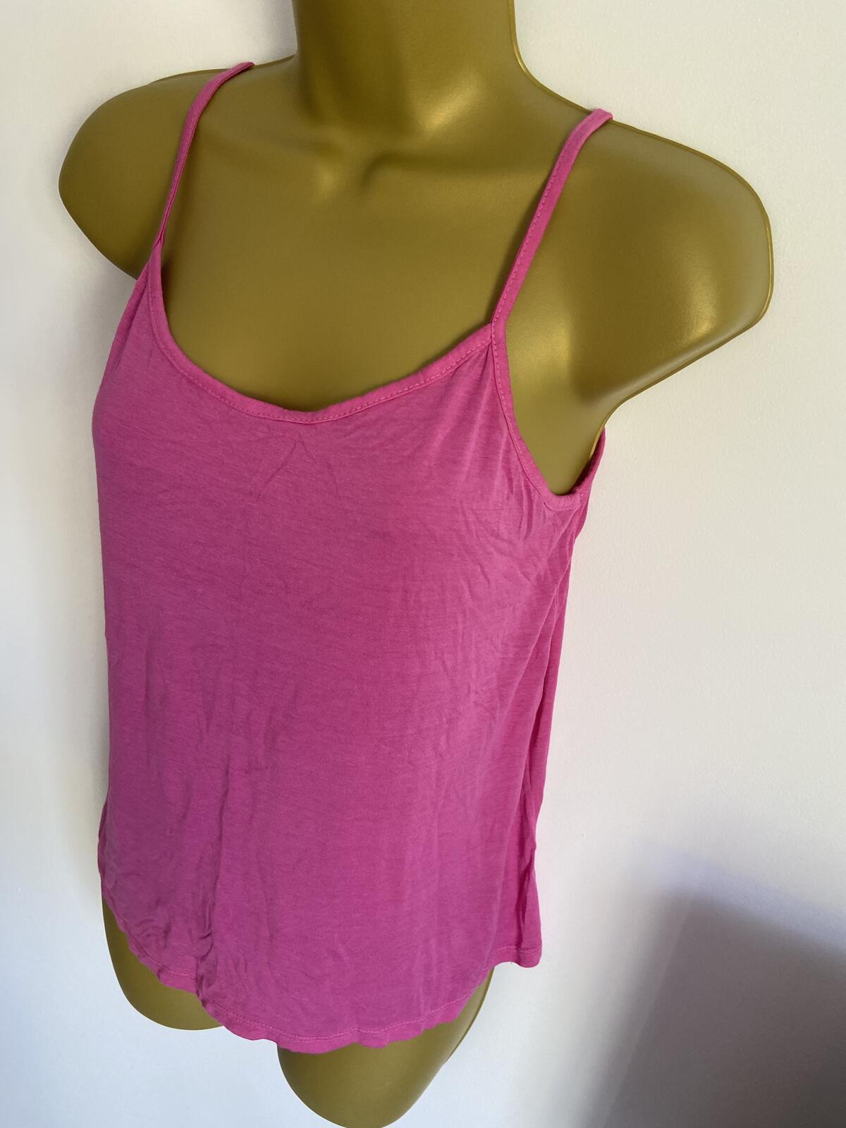 Pink Super Soft Strappy Cami Vest Top - Size Small