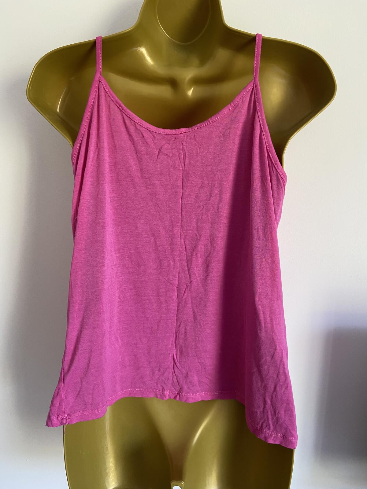 Pink Super Soft Strappy Cami Vest Top - Size Small
