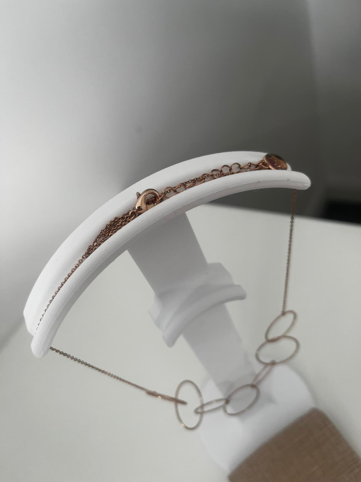 Rose Gold Interlocking Ring Necklace