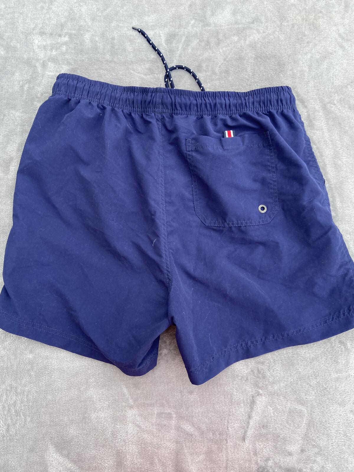 Maine New England Men's Navy Blue Swim Shorts Trunks Net Lined Pockets Size L