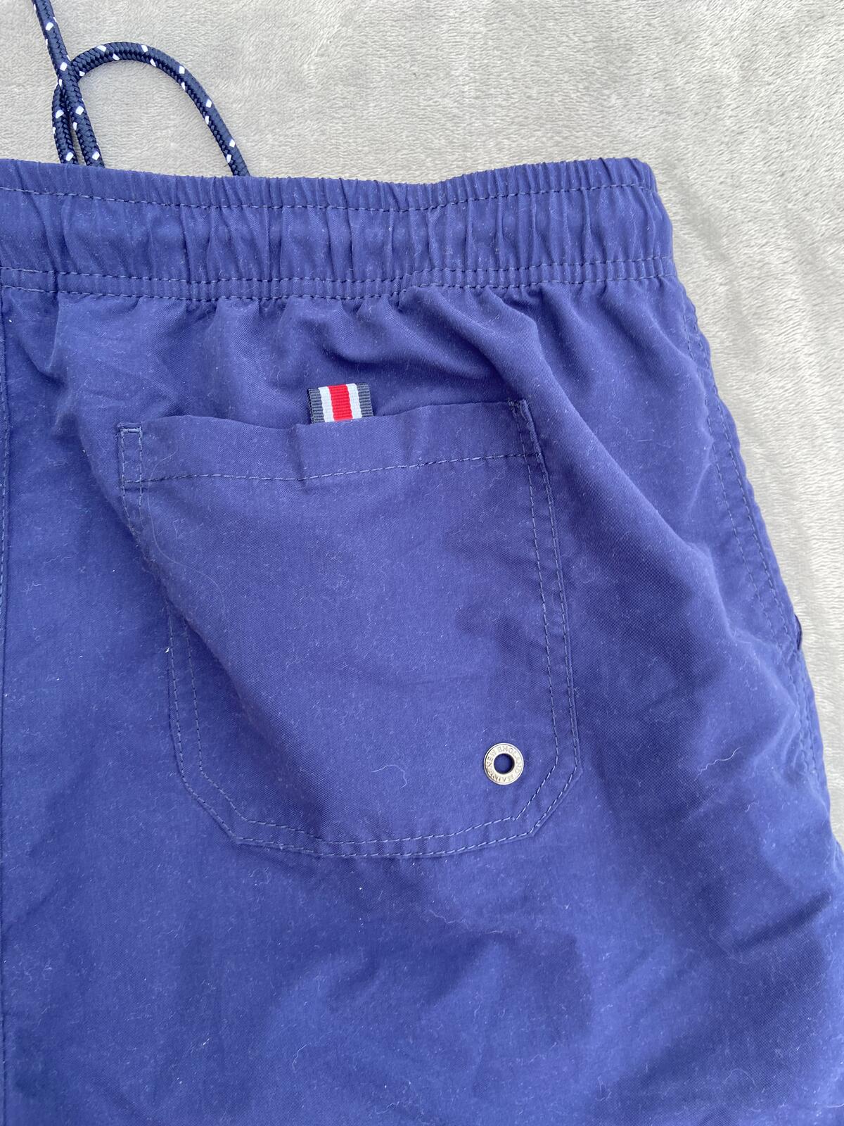 Maine New England Men's Navy Blue Swim Shorts Trunks Net Lined Pockets Size L