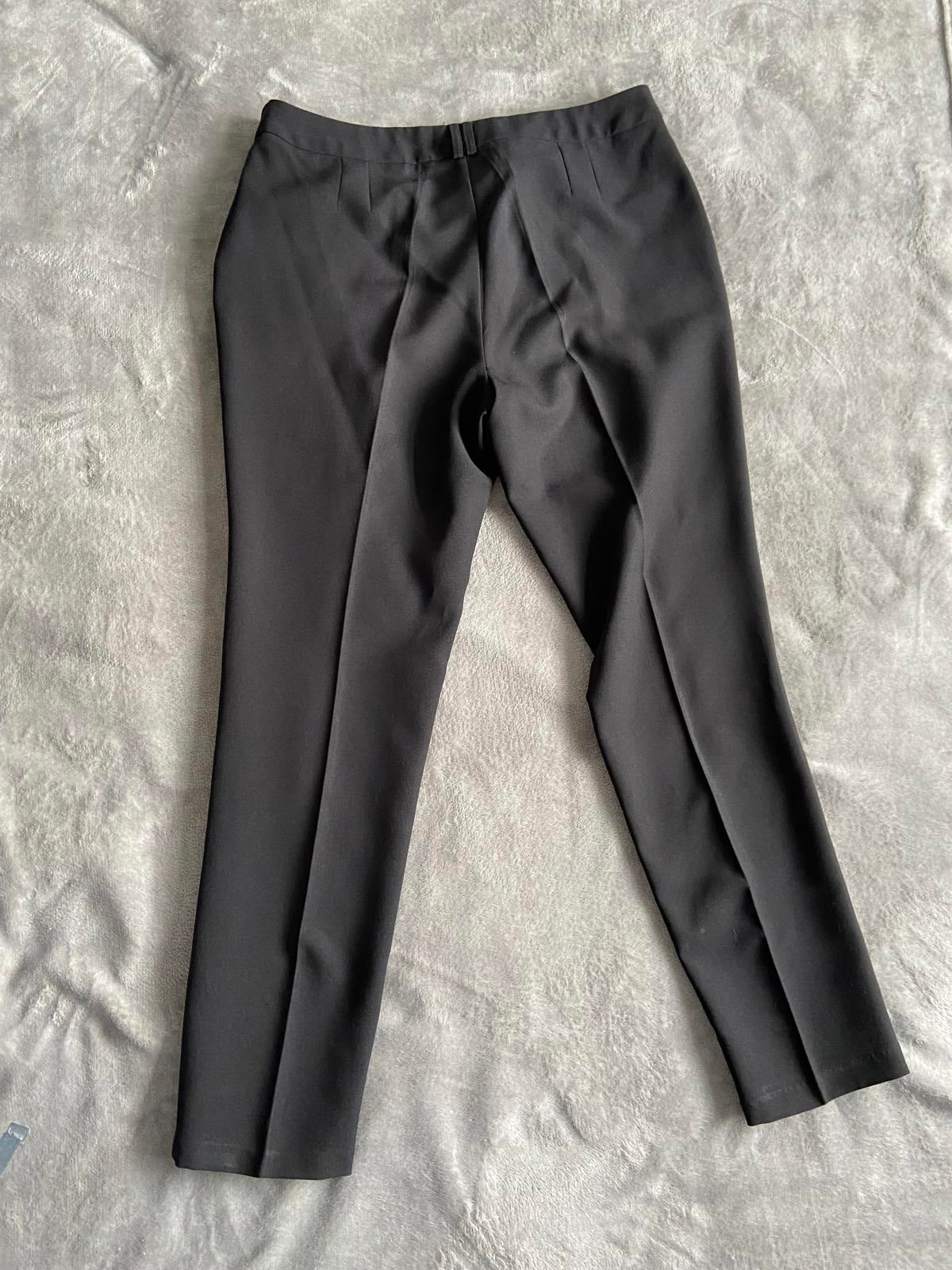 Atmosphere Size 12 Black Tapered Smart Trousers Pockets Office Wear Leg 71cm