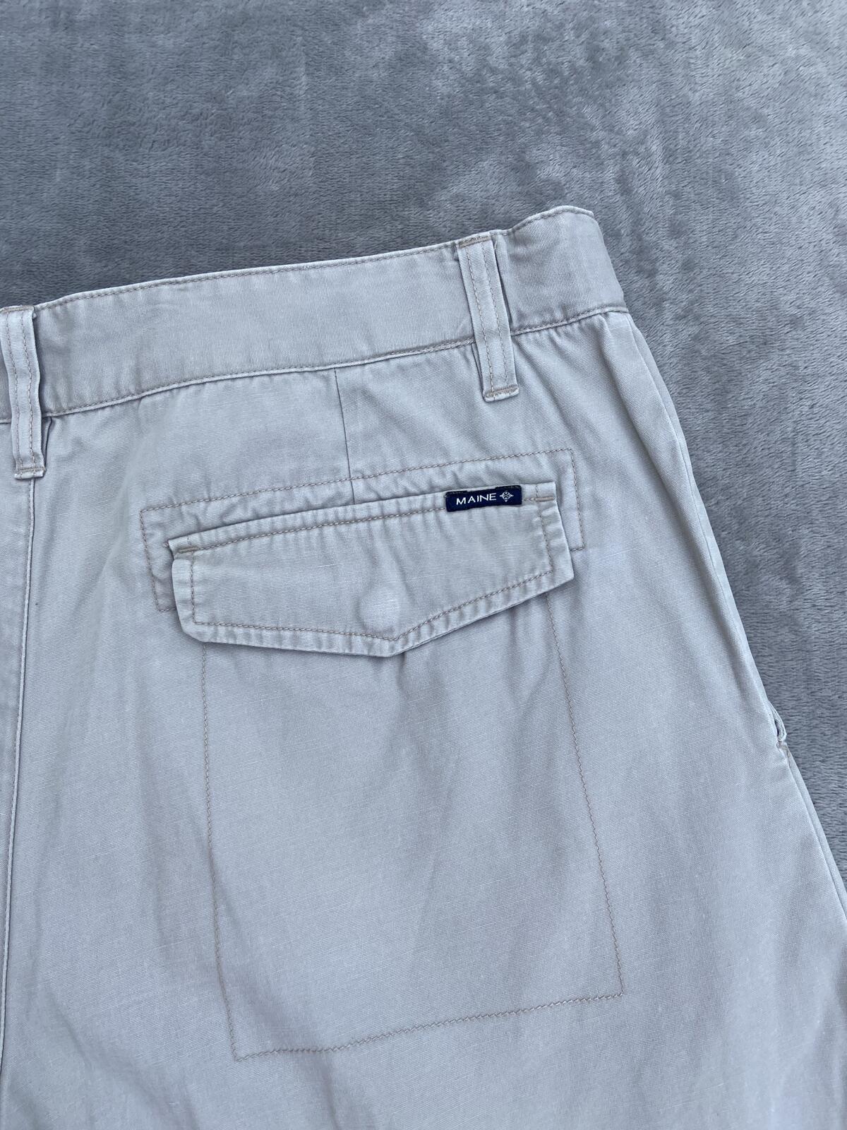 Maine New England Men's Beige 100% Cotton Chino Shorts - Waist 34"