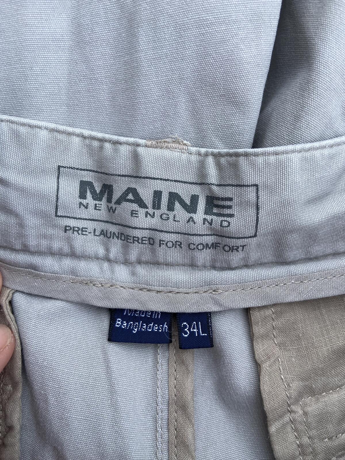 Maine New England Men's Beige 100% Cotton Chino Shorts - Waist 34"