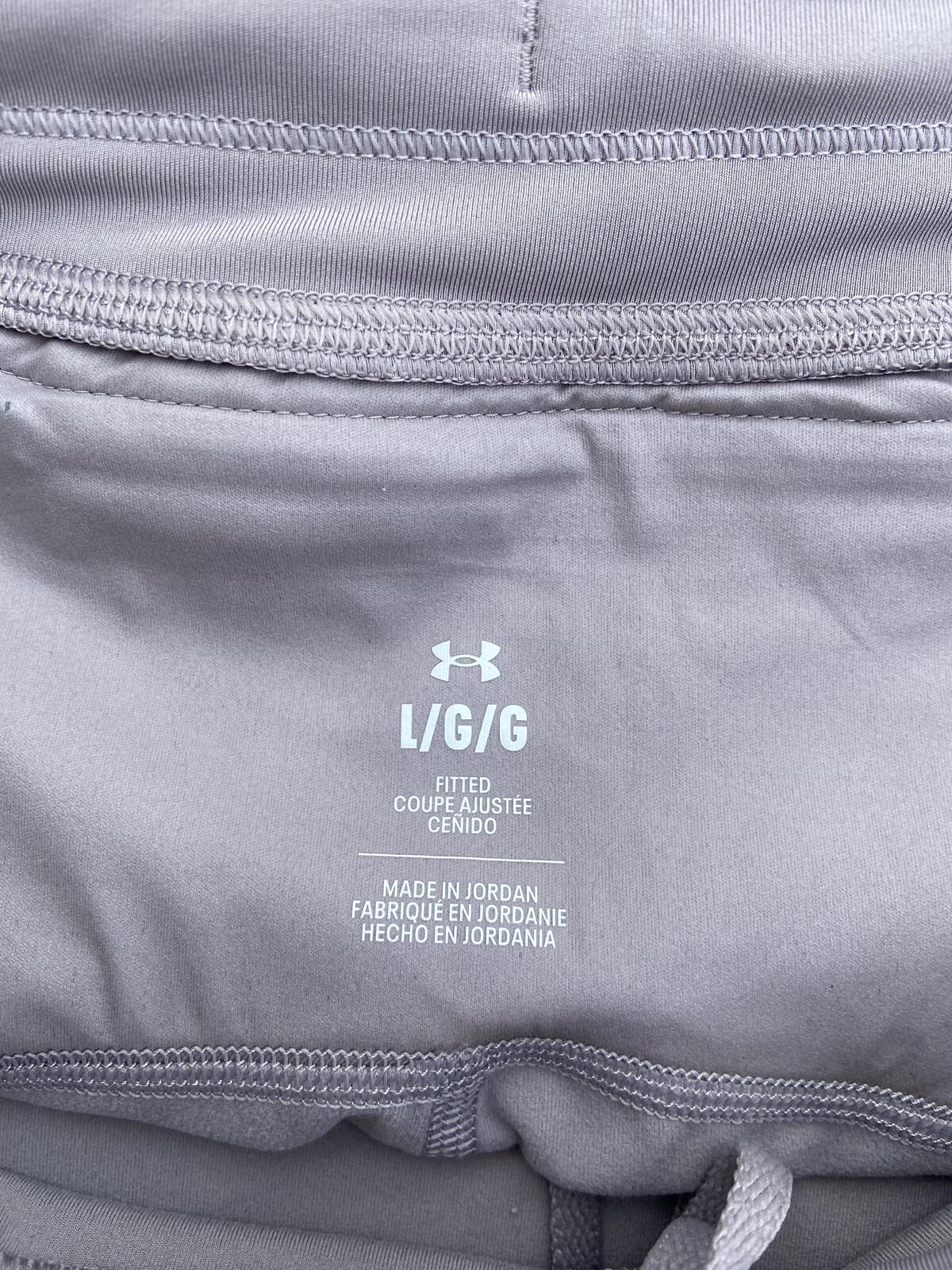 Under Armour Ladies Grey Run Your Mind On Track Biker Shorts Size Large