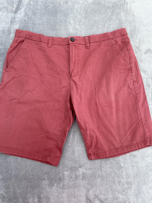 F&F Men’s Red Cotton Chino Shorts Size 40 Casual Summer Smart
