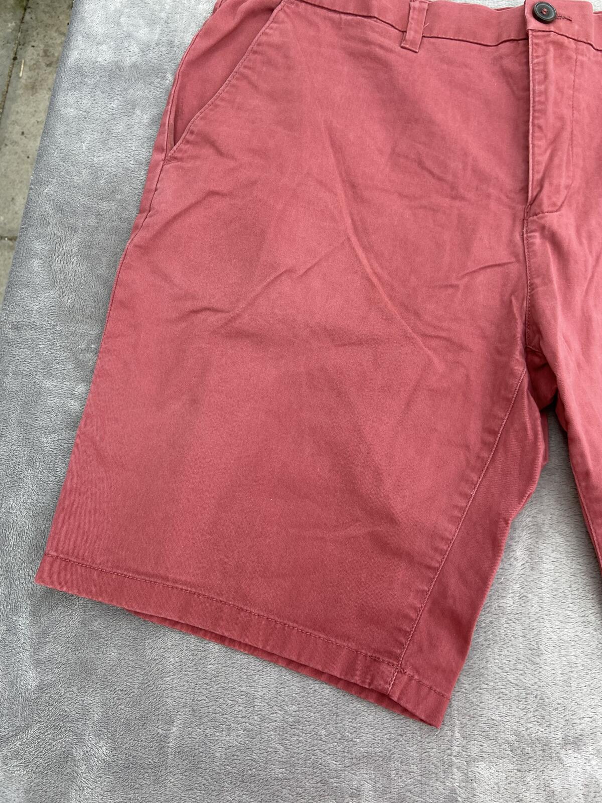 F&F Men’s Red Cotton Chino Shorts Size 40 Casual Summer Smart