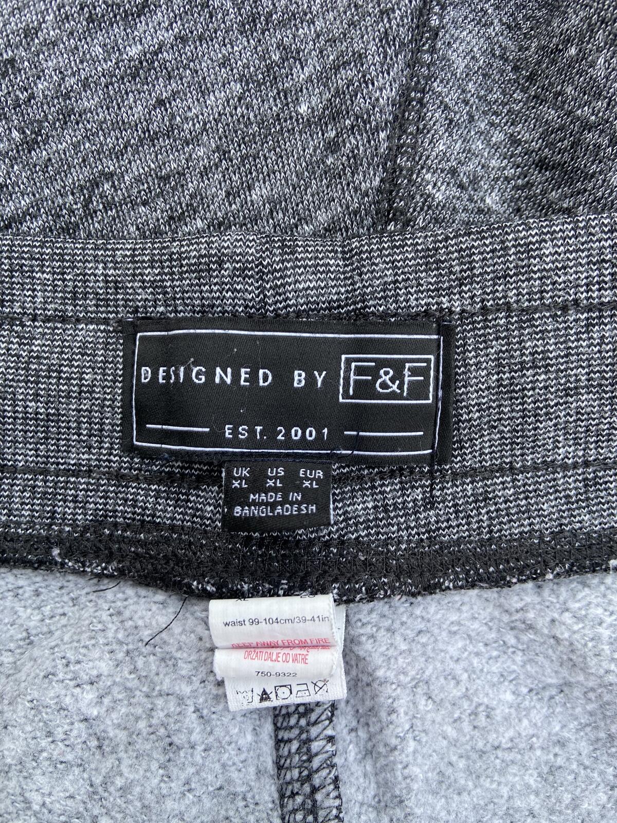 F&F Men’s Grey Jogger Shorts Size XL Elasticated Waist Drawstring Casual