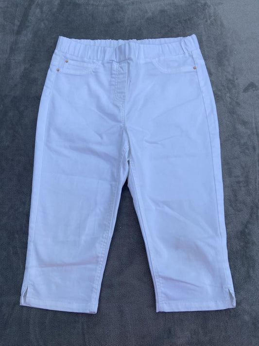 George White Pull-On Pedal Pusher Cropped Trousers - Size 10