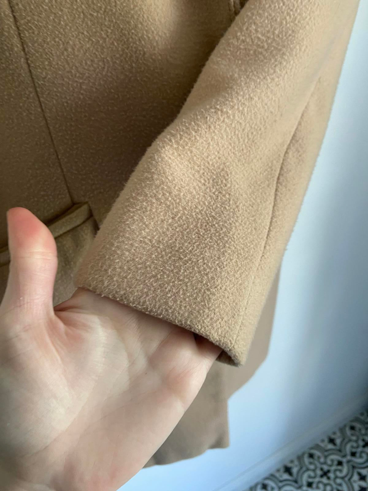 Atmosphere Size 8 Beige Tan Single Breasted Tailored Coat Smart Formal Jacket