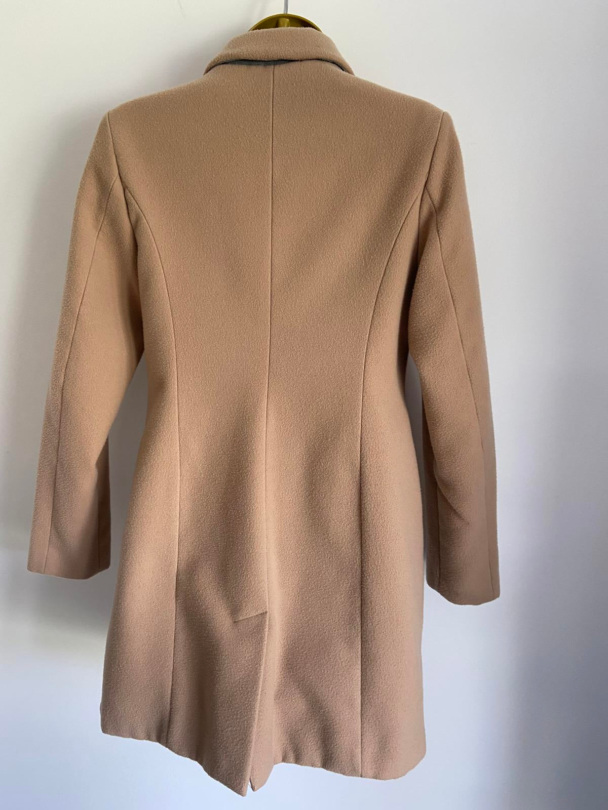 Atmosphere Size 8 Beige Tan Single Breasted Tailored Coat Smart Formal Jacket