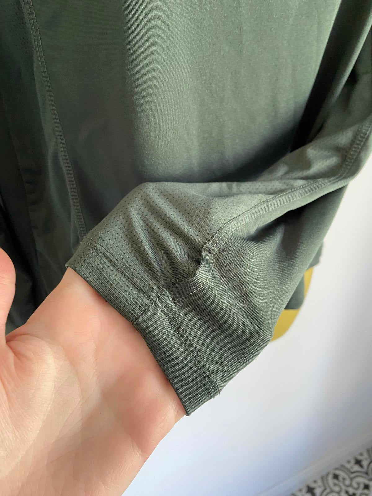 Workout Brand Size S 10-12 Green Quarter Zip Long Sleeve Activewear Top