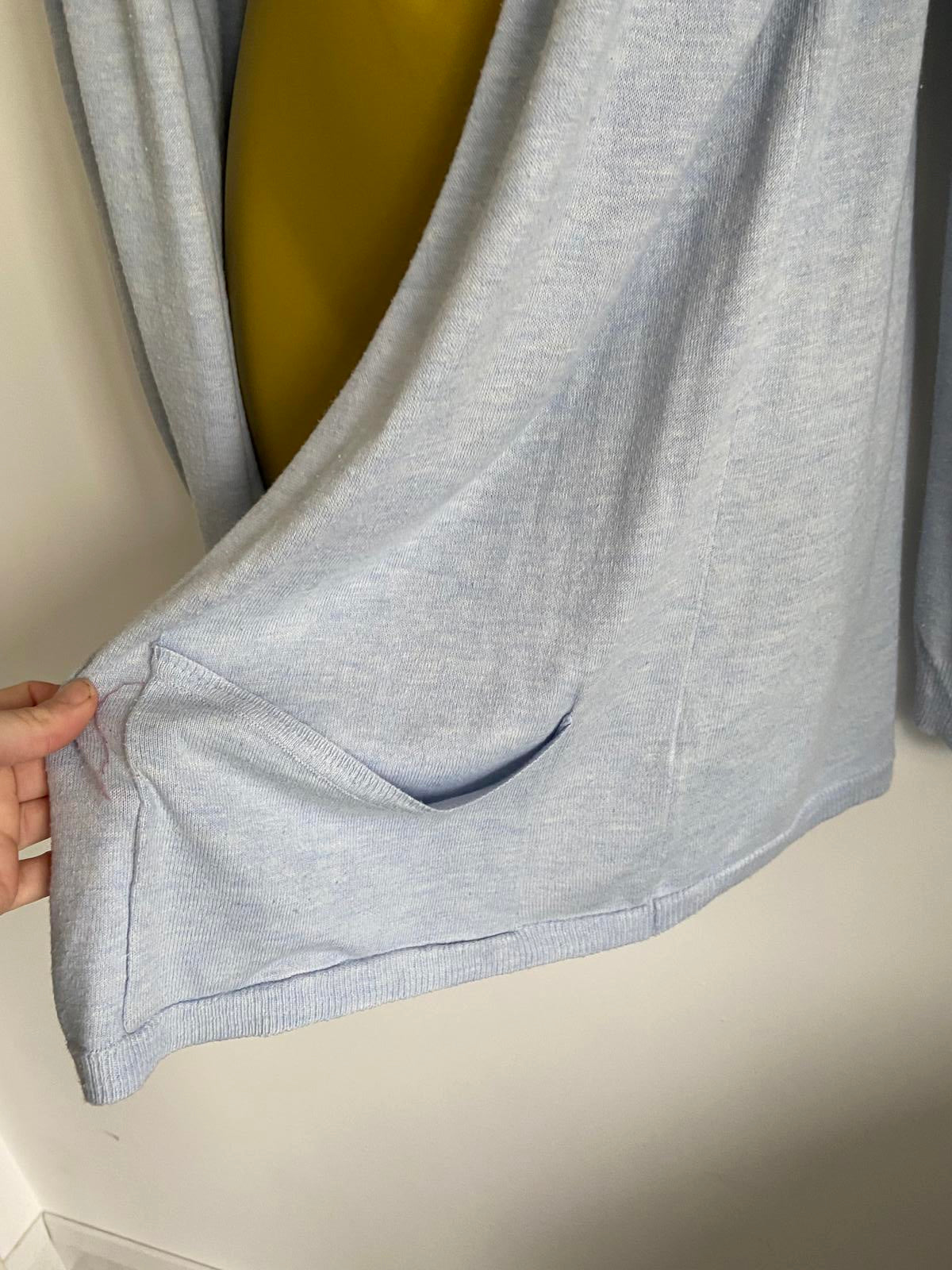 F&F Size 16 Blue Knit Button Front Cardigan With Pockets Everyday Layer