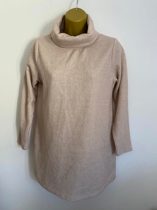 Peacocks Beige Mock Neck/Turtleneck Top - BNWOT, Size Small