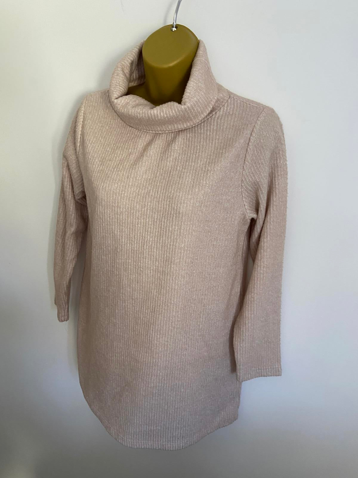Peacocks Beige Mock Neck/Turtleneck Top - BNWOT, Size Small