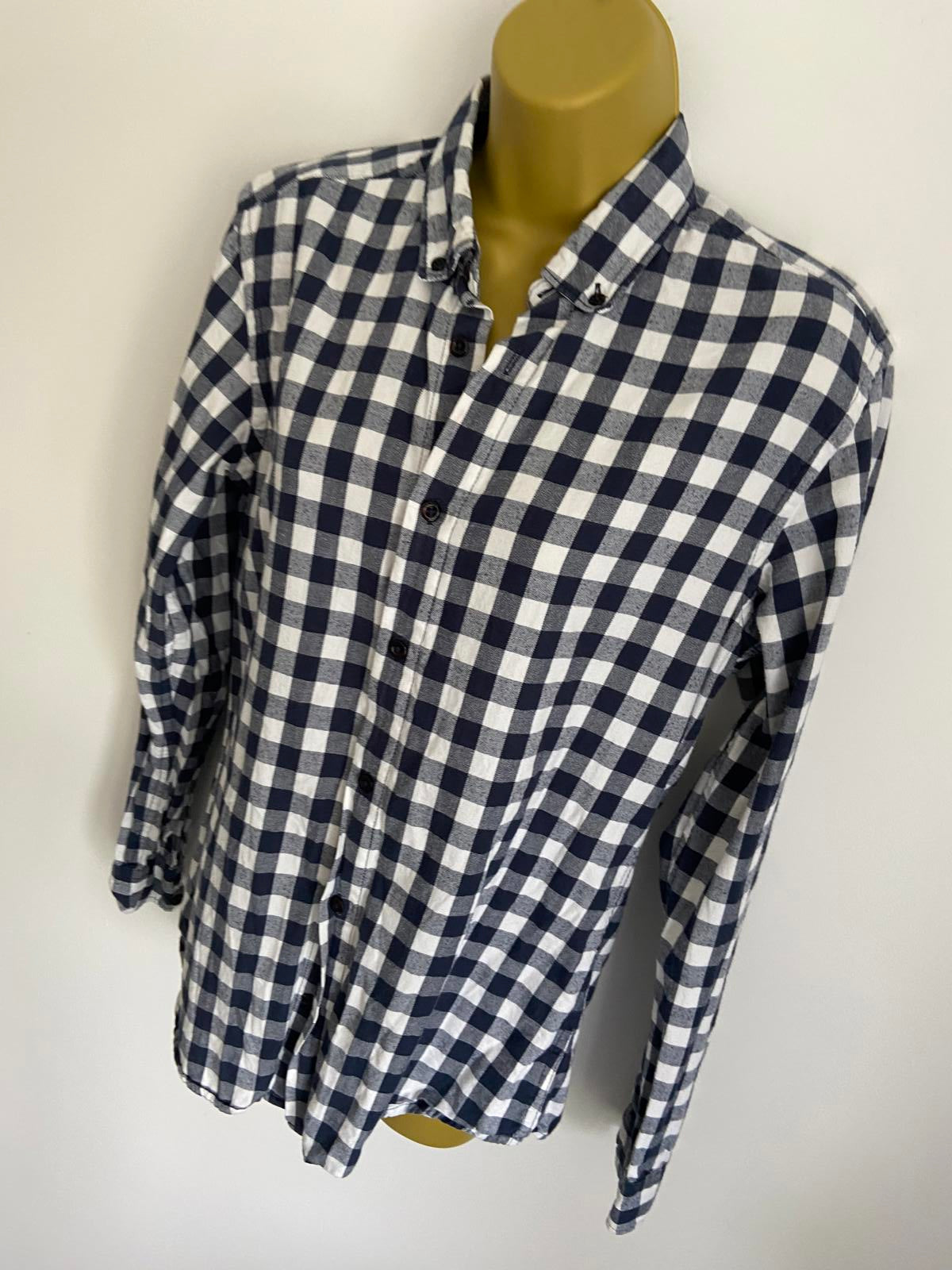 Jules Small White 100% Cotton Fitted Ladies Shirt Classic Long Sleeve Blouse