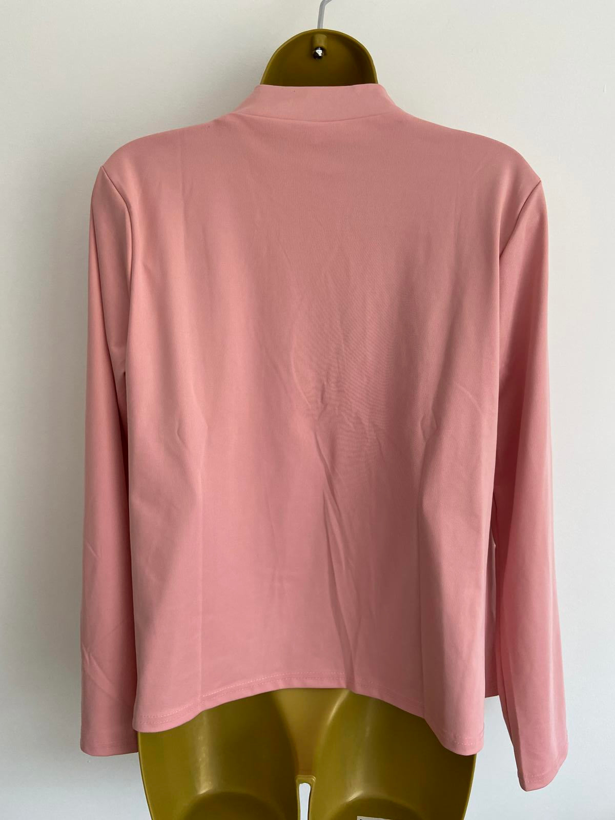 Size Medium Pink Lightweight Blazer Jacket with a Collar
