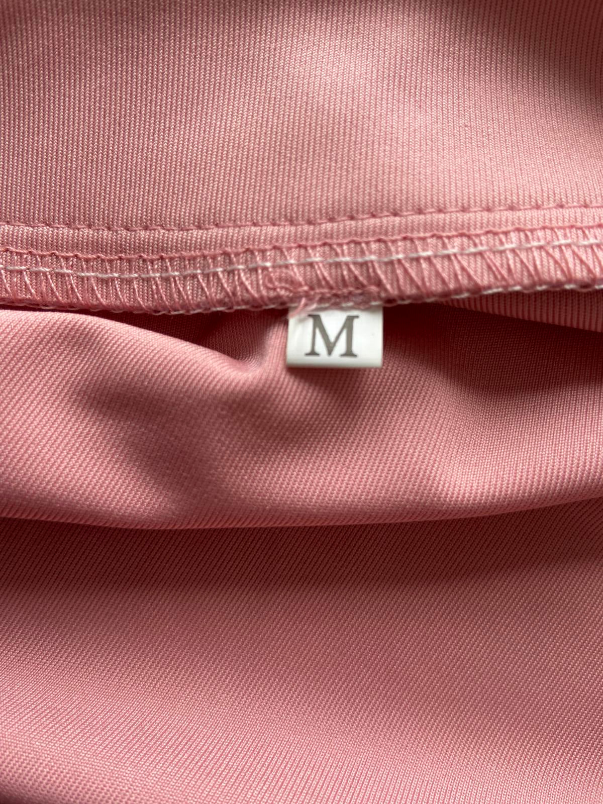 Size Medium Pink Lightweight Blazer Jacket with a Collar