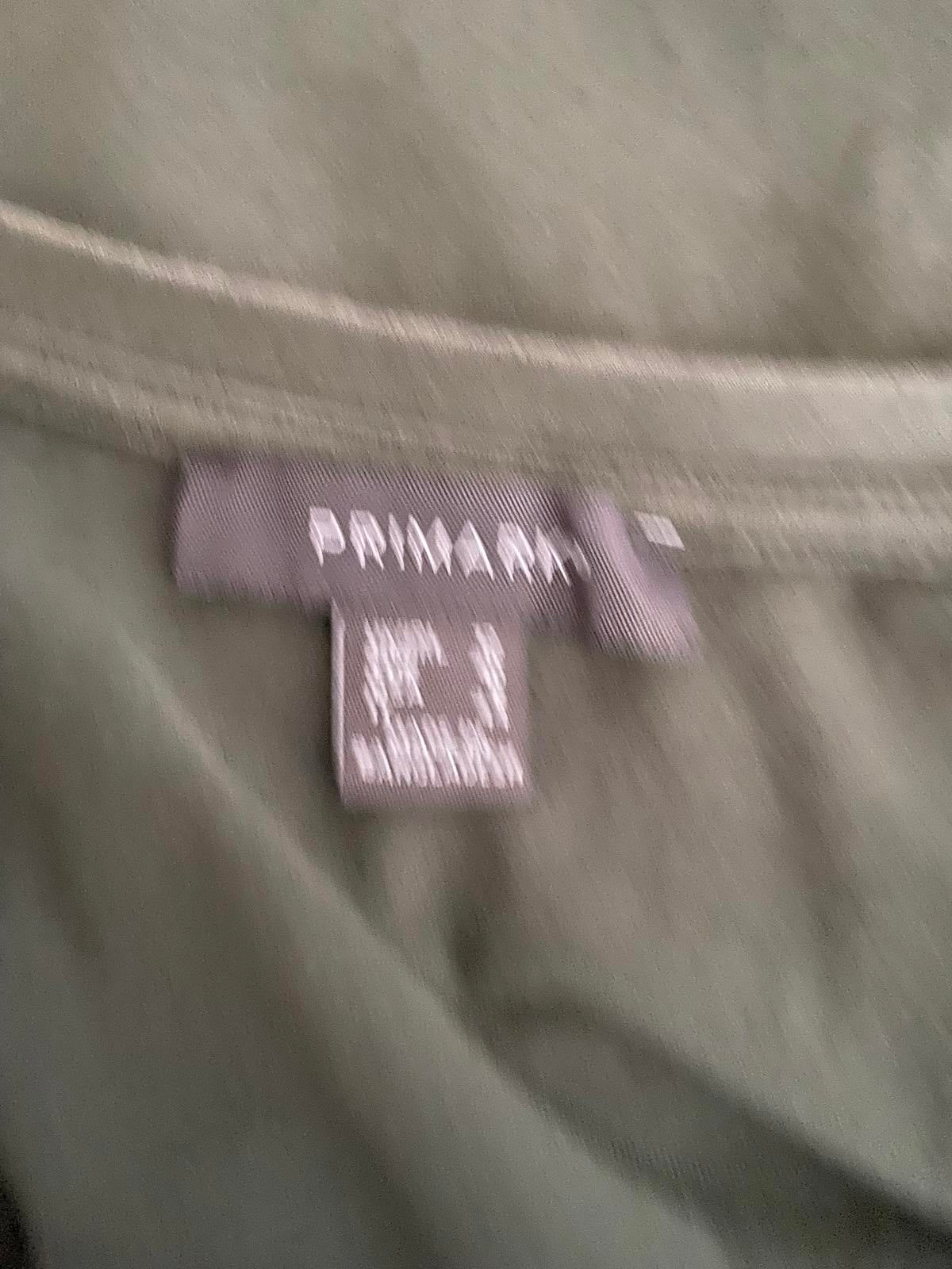 Primark Size 12 Khaki Dark Green Long Sleeve Stretchy Cotton Basic T-Shirt Dress